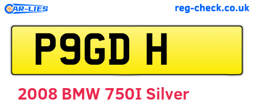 P9GDH are the vehicle registration plates.