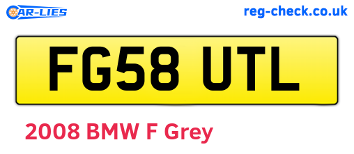 FG58UTL are the vehicle registration plates.