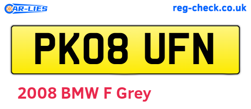 PK08UFN are the vehicle registration plates.