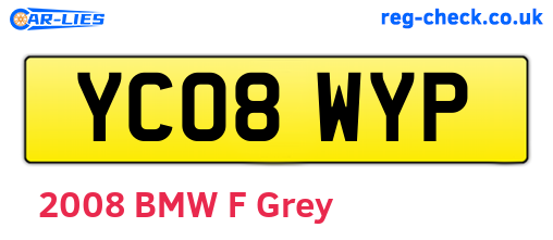 YC08WYP are the vehicle registration plates.