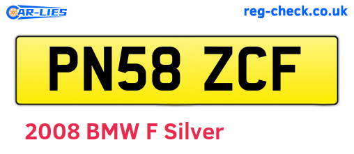 PN58ZCF are the vehicle registration plates.