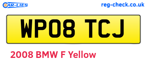 WP08TCJ are the vehicle registration plates.