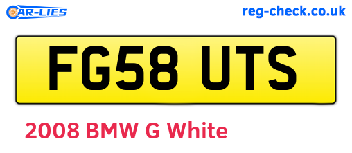 FG58UTS are the vehicle registration plates.