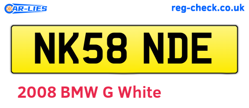 NK58NDE are the vehicle registration plates.