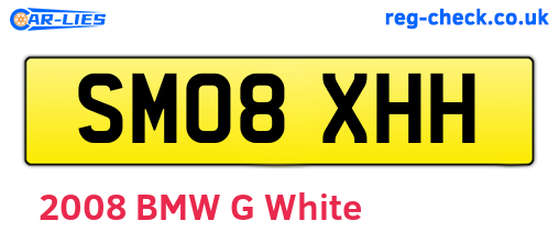 SM08XHH are the vehicle registration plates.