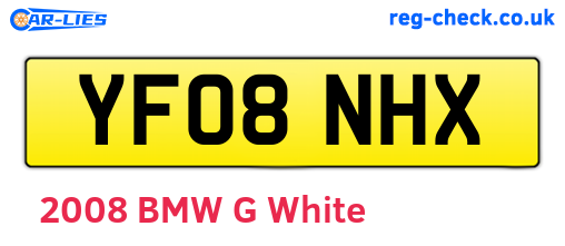 YF08NHX are the vehicle registration plates.