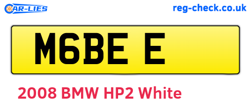 M6BEE are the vehicle registration plates.
