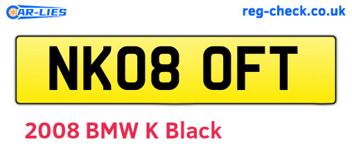 NK08OFT are the vehicle registration plates.
