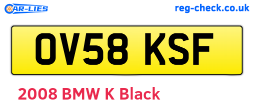 OV58KSF are the vehicle registration plates.
