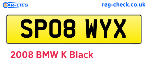 SP08WYX are the vehicle registration plates.