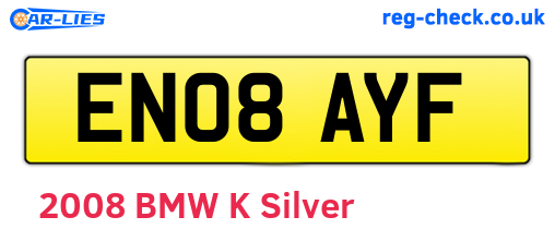 EN08AYF are the vehicle registration plates.