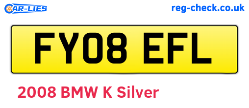 FY08EFL are the vehicle registration plates.