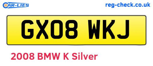GX08WKJ are the vehicle registration plates.