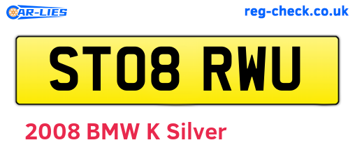 ST08RWU are the vehicle registration plates.