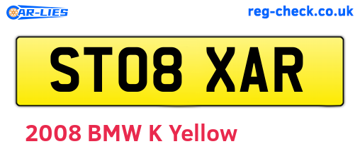 ST08XAR are the vehicle registration plates.