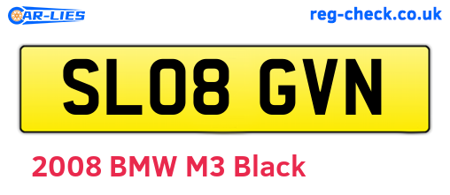 SL08GVN are the vehicle registration plates.
