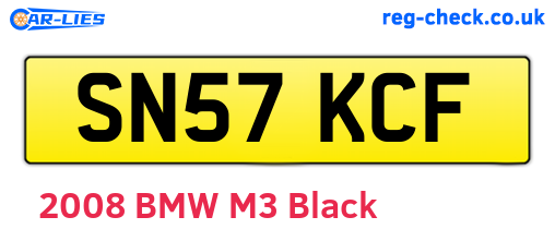 SN57KCF are the vehicle registration plates.