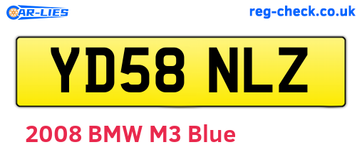 YD58NLZ are the vehicle registration plates.