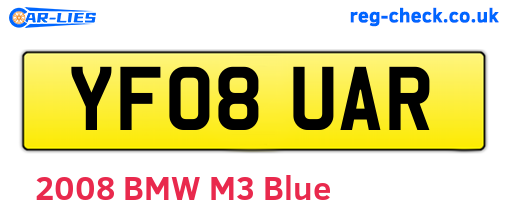 YF08UAR are the vehicle registration plates.