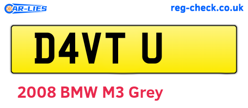 D4VTU are the vehicle registration plates.