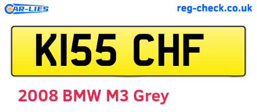 K155CHF are the vehicle registration plates.