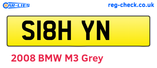 S18HYN are the vehicle registration plates.