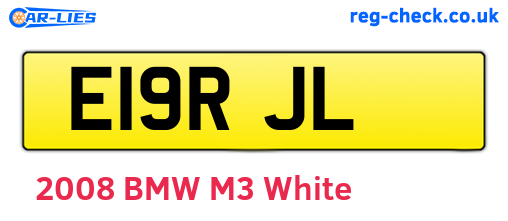 E19RJL are the vehicle registration plates.