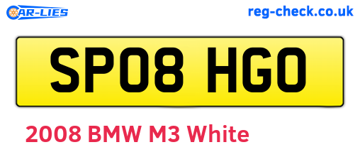 SP08HGO are the vehicle registration plates.