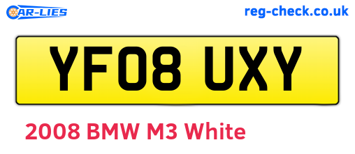 YF08UXY are the vehicle registration plates.