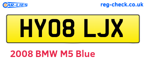 HY08LJX are the vehicle registration plates.