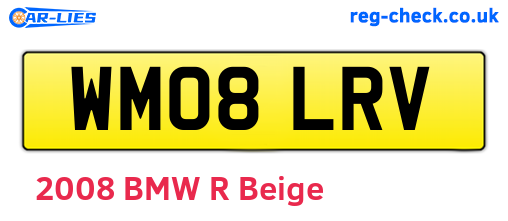 WM08LRV are the vehicle registration plates.