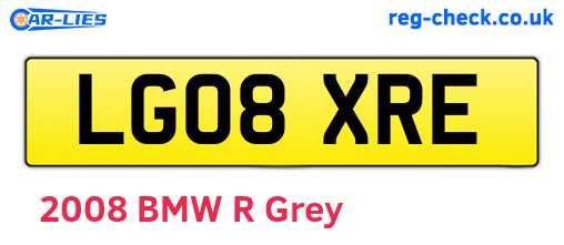 LG08XRE are the vehicle registration plates.