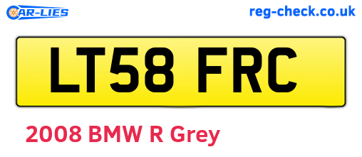 LT58FRC are the vehicle registration plates.