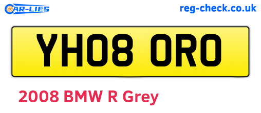 YH08ORO are the vehicle registration plates.