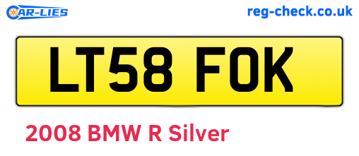LT58FOK are the vehicle registration plates.
