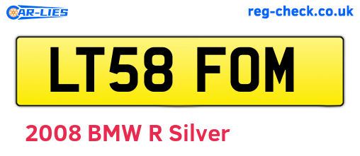 LT58FOM are the vehicle registration plates.