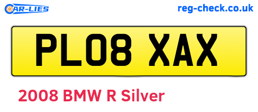 PL08XAX are the vehicle registration plates.