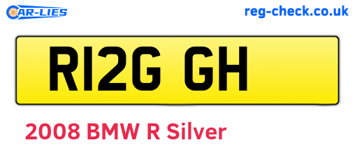 R12GGH are the vehicle registration plates.