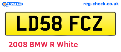 LD58FCZ are the vehicle registration plates.