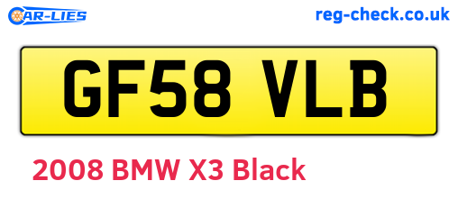 GF58VLB are the vehicle registration plates.