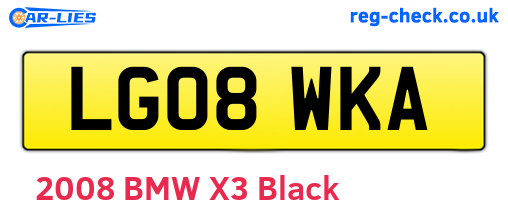 LG08WKA are the vehicle registration plates.