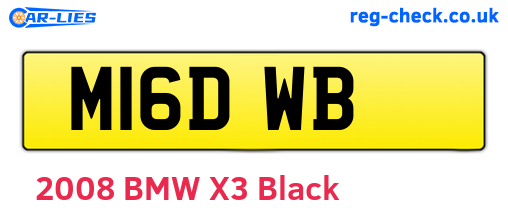 M16DWB are the vehicle registration plates.