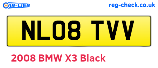 NL08TVV are the vehicle registration plates.