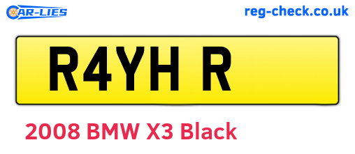R4YHR are the vehicle registration plates.
