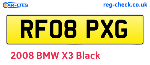 RF08PXG are the vehicle registration plates.
