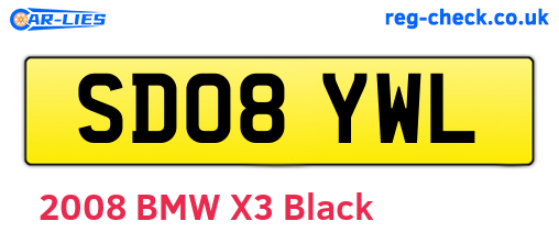 SD08YWL are the vehicle registration plates.