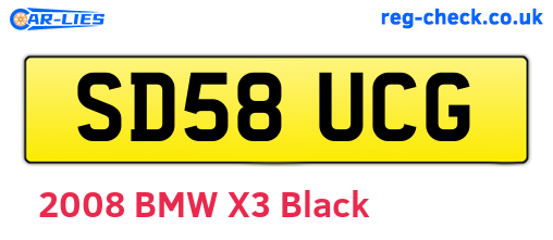 SD58UCG are the vehicle registration plates.