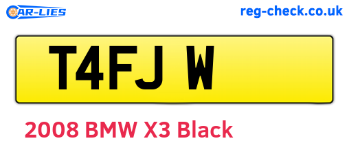 T4FJW are the vehicle registration plates.