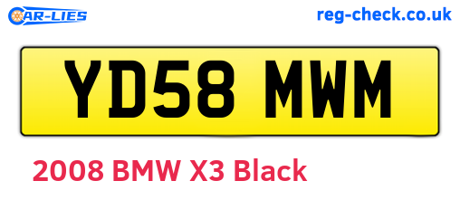 YD58MWM are the vehicle registration plates.