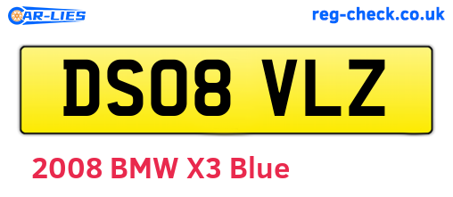 DS08VLZ are the vehicle registration plates.